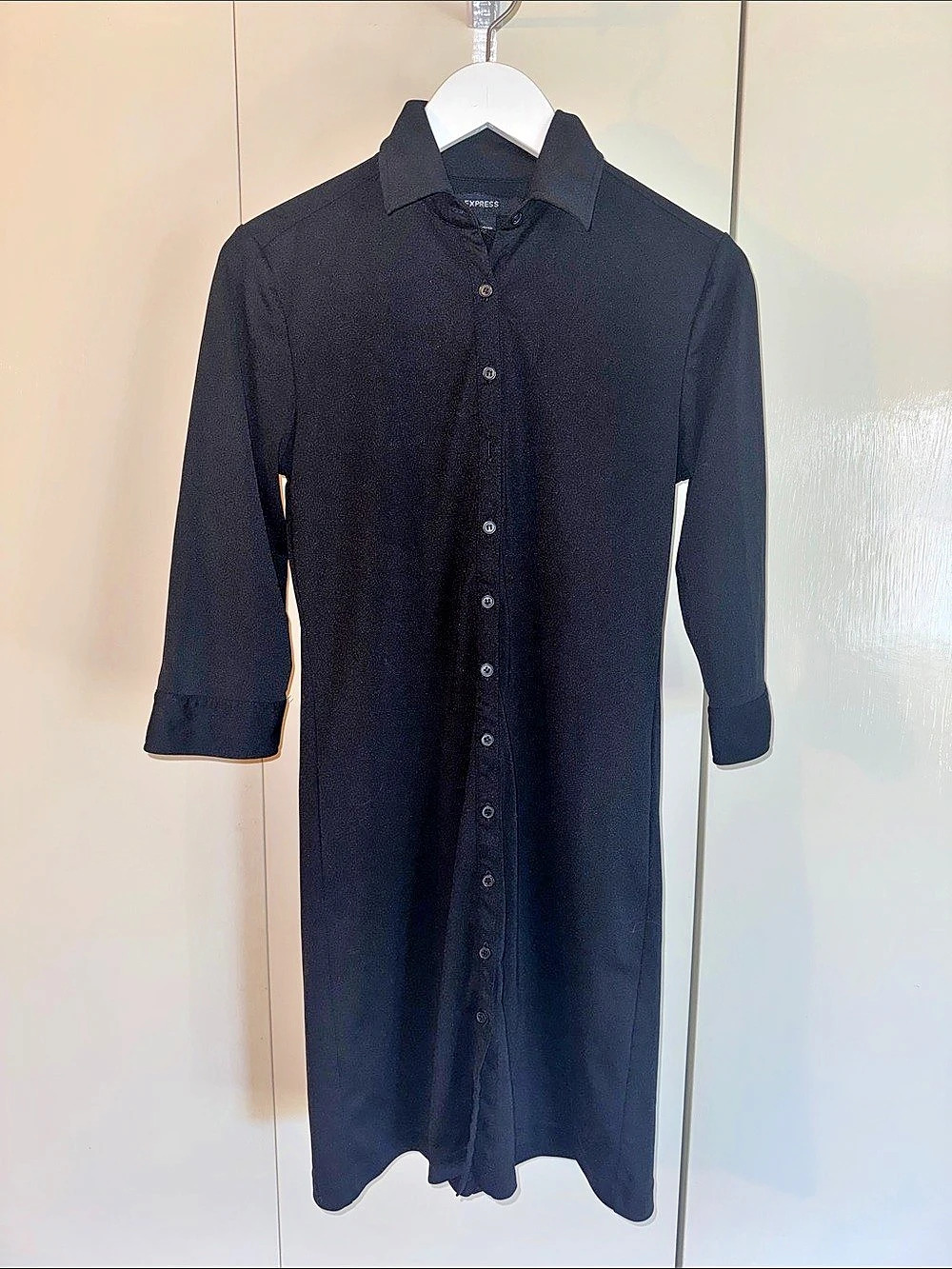 Black Midi Shirt Dress